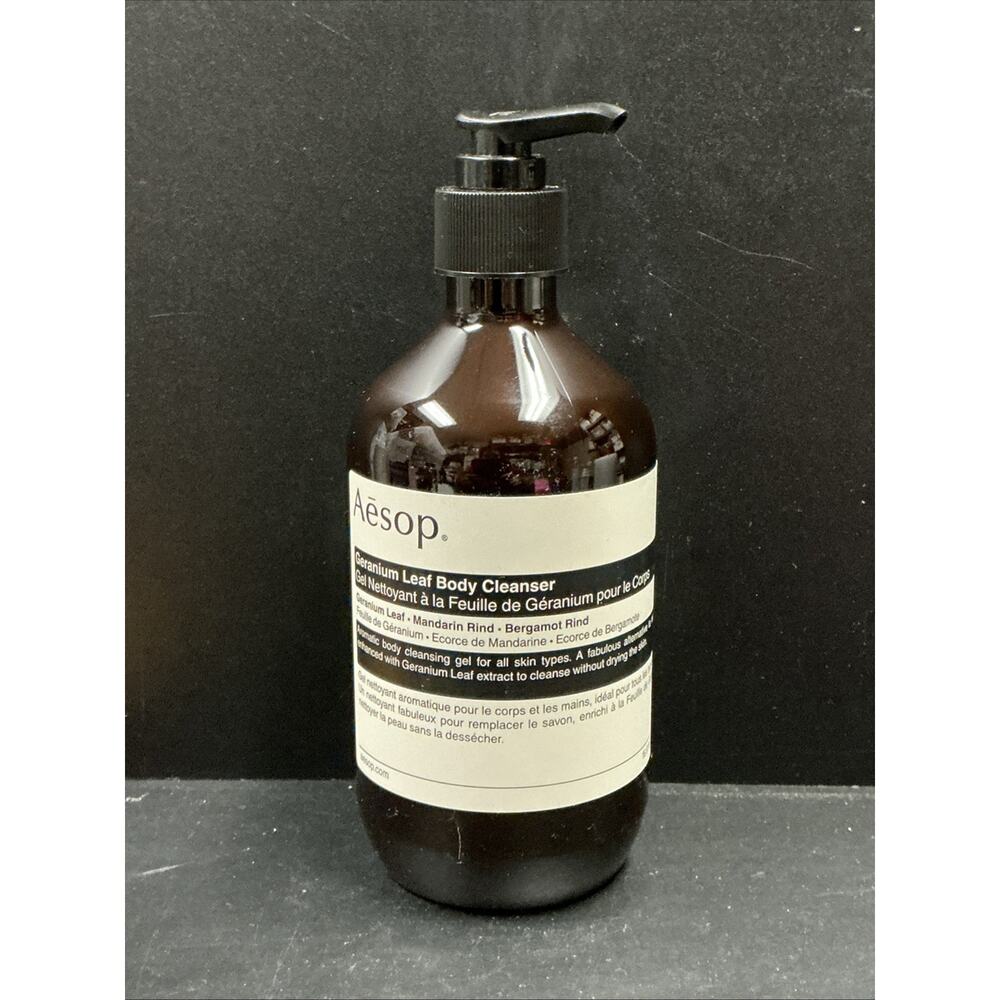 Aesop Geranium Leaf Body Cleanser Germanium Leaf Mandarin Bergamot Rind 16.9 Oz - Picture 2 of 4